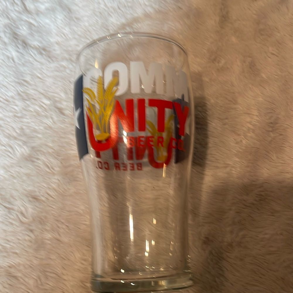 Community beer Co glass